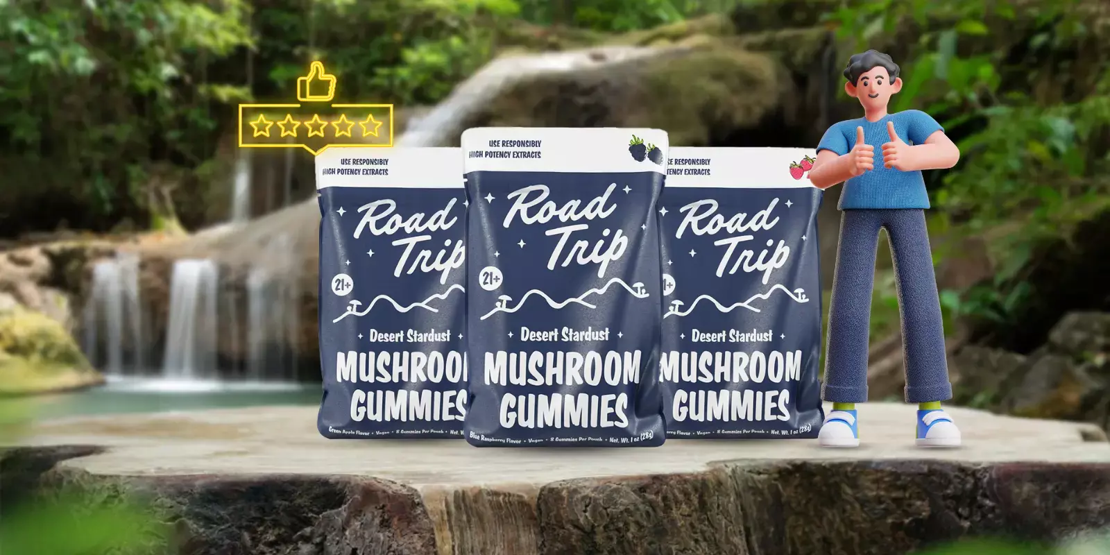 Road Trip Mushroom Gummies Desert Stardust Review