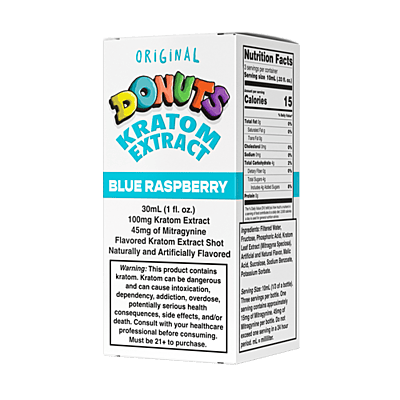 Donuts kratom Blue Raspberry Flavor