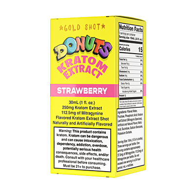 Donuts Kratom Gold Strawberry Shot
