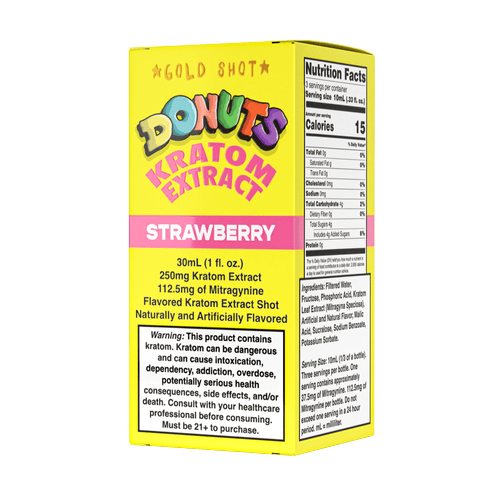 Donuts Kratom Gold Strawberry Shot