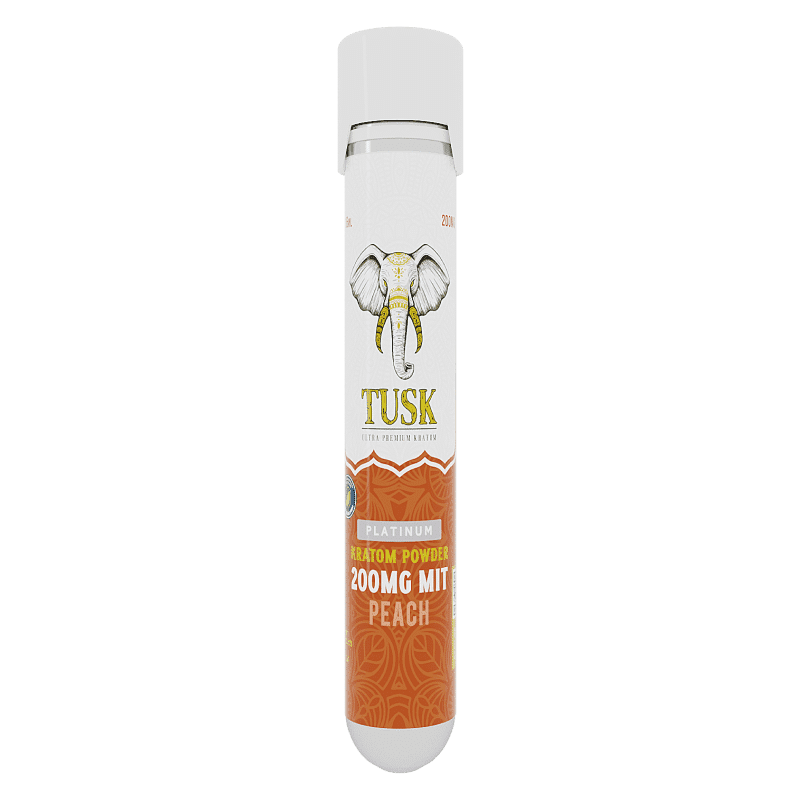 tusk kratom powder peach flavor